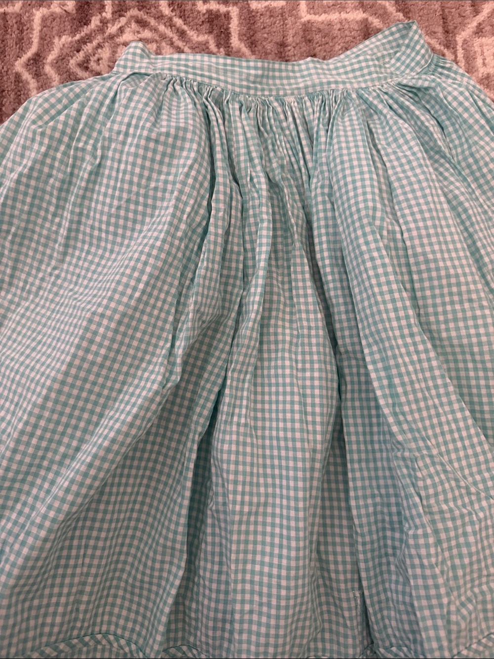 Swede California Cottage core Gingham Green & White Picnic SZ XXSmall Waist 22” - Picture 3 of 5